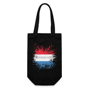 Drapeau du grunge luxembourgeois, fierté luxembourgeoise - Sac à bouteille - noir - Devant