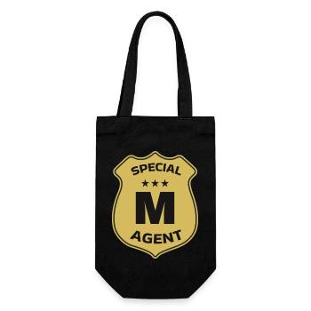 Special Agent M - Geschenkbeutel für Flaschen - Schwarz - Vorne