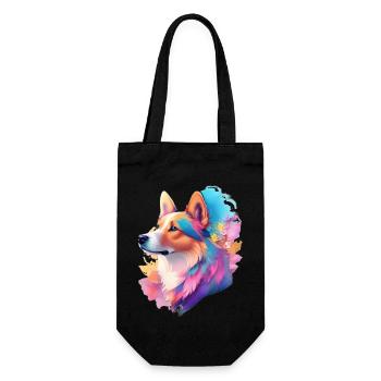 Portrait de chien - Sac à bouteille - noir - Devant