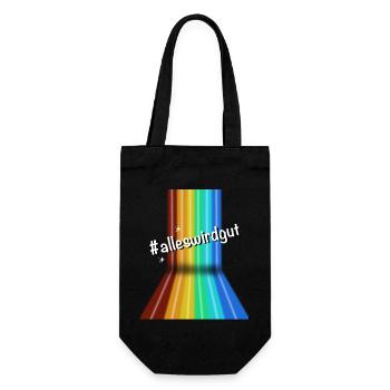 #alleswirdgut Alles wird gut Spruch Statement - Geschenkbeutel für Flaschen - Schwarz - Vorne