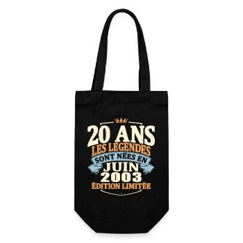 juin 2003 - anniversaire 2003 - 20 ans - Sac à bouteille - noir - Devant