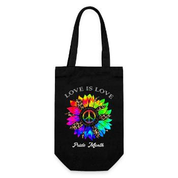 Love Is Love - Geschenkbeutel für Flaschen - Schwarz - Vorne