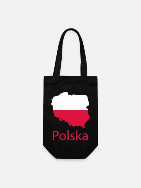 Polska - Geschenkbeutel für Flaschen - Schwarz