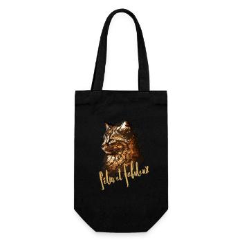 Fabelhafter Katzenspritzer - Geschenkbeutel für Flaschen - Schwarz - Vorne