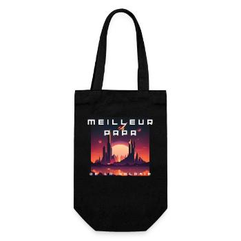 Meilleur Papa de la Galaxie - Sac à bouteille - noir - Devant
