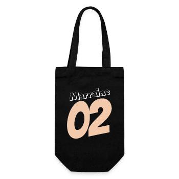 Marraine 02 en rose pêche - Sac à bouteille - noir - Devant
