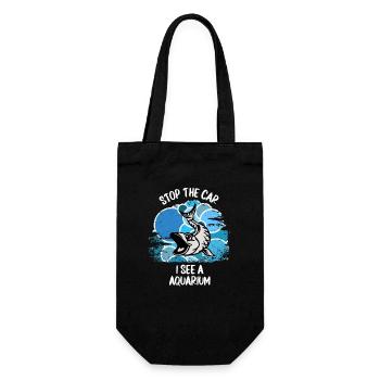 Aquarium Aquarist Fish Ornamental Fish Aquaristics - Gift Bag for Bottles - black - Front
