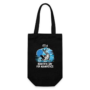 Aquarium Aquarist Fish Ornamental Fish Aquaristics - Gift Bag for Bottles - black - Front