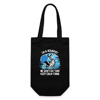 Aquarium Aquarist Fish Ornamental Fish Aquaristics - Gift Bag for Bottles - black - Front