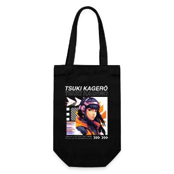 Héroïne Néo-Cyber Anime DJ - Sac à bouteille - noir - Devant