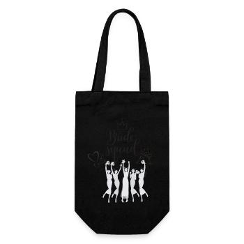 Team Braut - Geschenkbeutel für Flaschen - Schwarz - Vorne