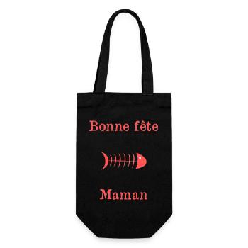 GRANNY. MOTHER'S DAY. HAPPY GRANNY'S DAY. I LOVE YOU - Gift Bag for Bottles - black - Front