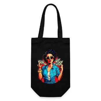 Belle femme peinture art visage femme colorée - Sac à bouteille - noir - Devant