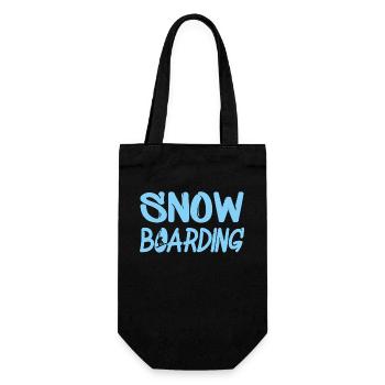 Snowboard - Geschenkbeutel für Flaschen - Schwarz - Vorne