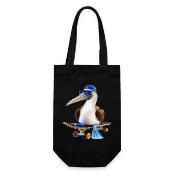 Blaufußtölpel Skateboard - Geschenkbeutel für Flaschen - Schwarz - Vorne