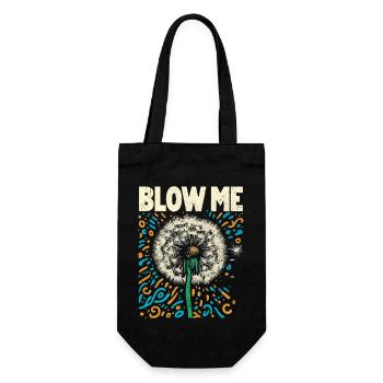 Pissenlit - Cadeau amusant pour les amoureux de la nature - Sac à bouteille - noir - Devant