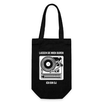 LASSEN SIE MICH DURCH ICH BIN DJ - Geschenkbeutel für Flaschen - Schwarz - Vorne