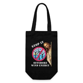 Offshore Wind Energy Stop it - Gift Bag for Bottles - black - Front