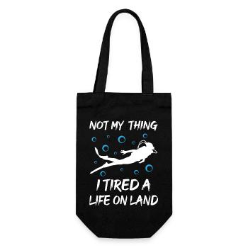 Not my Thing Diving Ocean - Gift Bag for Bottles - black - Front
