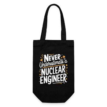 Never underestimate a nuclear engineer - Gift Bag for Bottles - black - Front