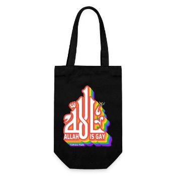 Allah Is Gay - Gift Bag for Bottles - black - Front
