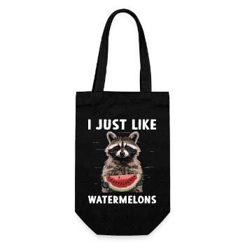 Cute Raccoon Raccoon Nature Baby Raccoon Forest - Gift Bag for Bottles - black - Front