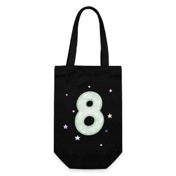 8e anniversaire watercolor étoile - Sac à bouteille - noir - Devant