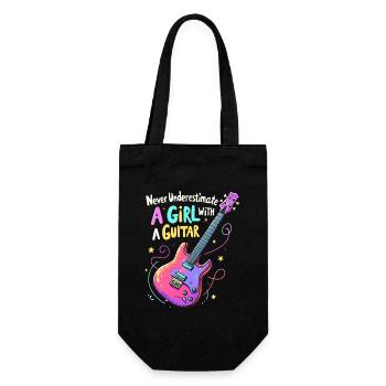 Fille avec la puissance de la guitare - Sac à bouteille - noir - Devant