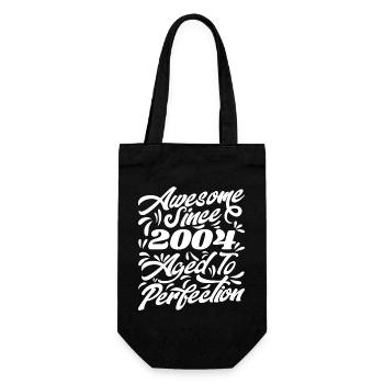 Awesome Since 2004 - Bis zur Perfektion gereift, Geschenk 2004 - Geschenkbeutel für Flaschen - Schwarz - Vorne