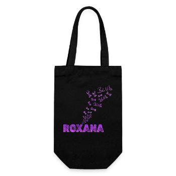 Roxana - Geschenkbeutel für Flaschen - Schwarz - Vorne