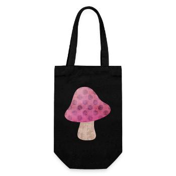 Champignon Automne Conte de fées Points Woodland Pépinière - Sac à bouteille - noir - Devant
