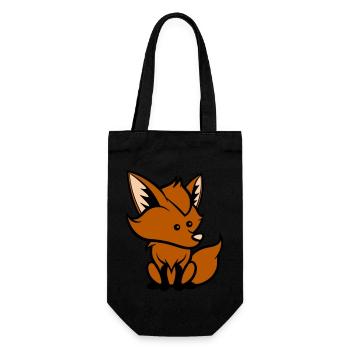 Renard Bande Dessinée Animal - Sac à bouteille - noir - Devant