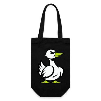 Dessin animé de bande dessinée de canard - Sac à bouteille - noir - Devant