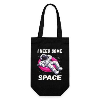 I Need Some Space - Relaxing Astronaut - Gift Bag for Bottles - black - Front