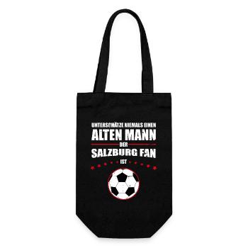 Alter Mann - Salzburg Fan | Retro Vintage Design - Geschenkbeutel für Flaschen - Schwarz - Vorne
