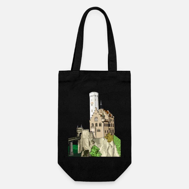 Château de Lichtenstein // Illustration - Sac à bouteille - noir