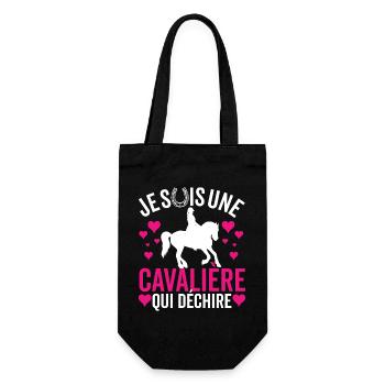 Equitation Je Suis Une Cavalière Qui Déchire - Sac à bouteille - noir - Devant