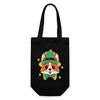Kobold Lucky Corgi - Geschenkbeutel für Flaschen - Schwarz - Vorne