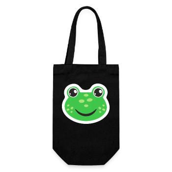 Frosch Karneval Kostüm Froschkostüm Fasching Kröte - Geschenkbeutel für Flaschen - Schwarz - Vorne