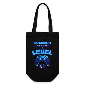 Un Gamer Level Up: Jeunesse Infinie - Sac à bouteille - noir - Devant