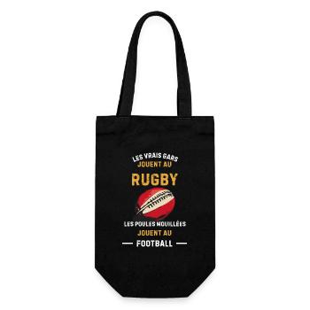 Vrais Gars Rugby Foot - Sac à bouteille - noir - Devant