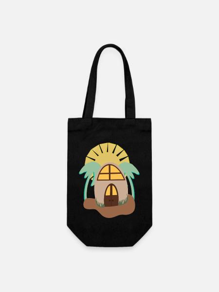 Island - Gift Bag for Bottles - black