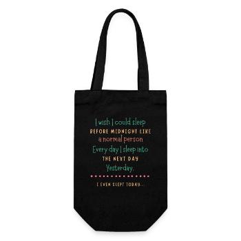 Midnight Sleep Wish - Gift Bag for Bottles - black - Front