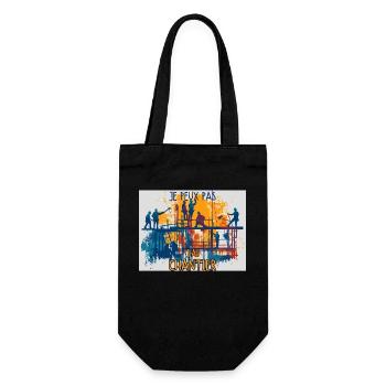 Je peux pas j'ai chantier - Sac à bouteille - noir - Devant