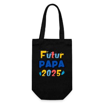 Future Dad 2025 Rainbow - Gift Bag for Bottles - black - Front