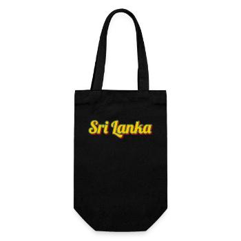 Écriture rétro du Sri Lanka en couleur - Sac à bouteille - noir - Devant