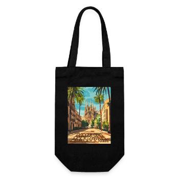 De la rue Barcelona à la Sagrada Família - Sac à bouteille - noir - Devant
