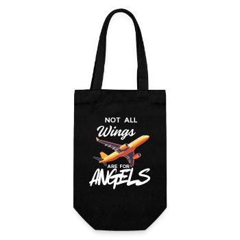 Not All Wings Are for Angels - Gift Bag for Bottles - black - Front