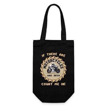 If There Are Motorcycles and Beer - Gift Bag for Bottles - black - Front