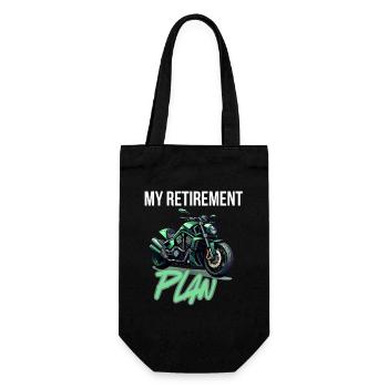 My Retirement Plan Motorcycle - Gift Bag for Bottles - black - Front